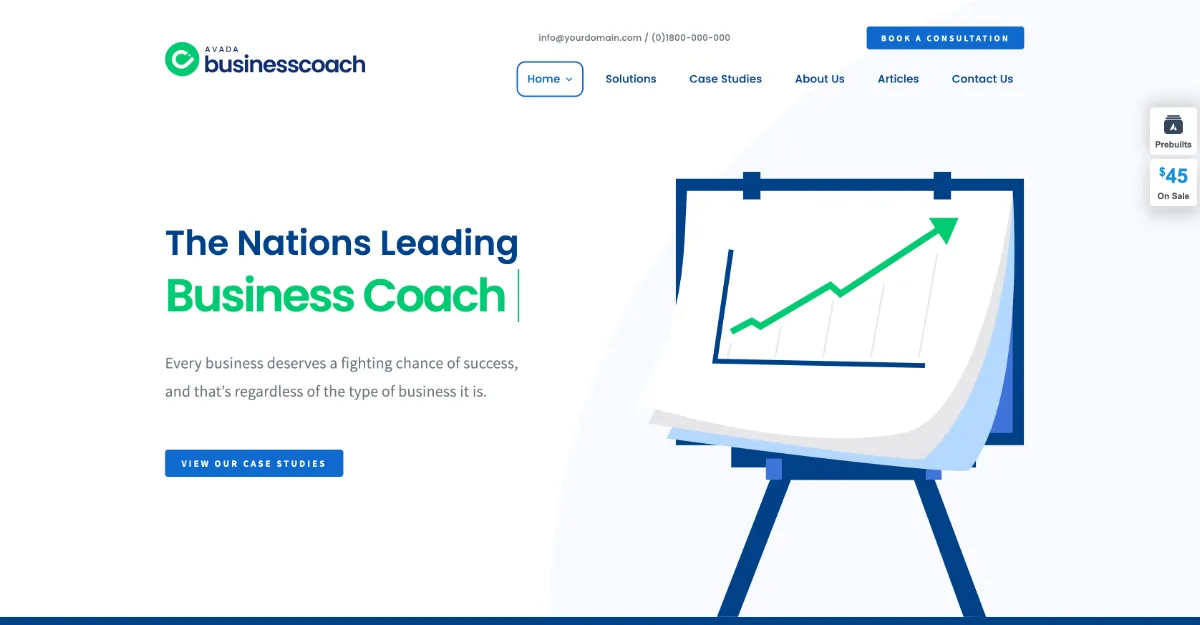 Avada Theme Business Coach Website