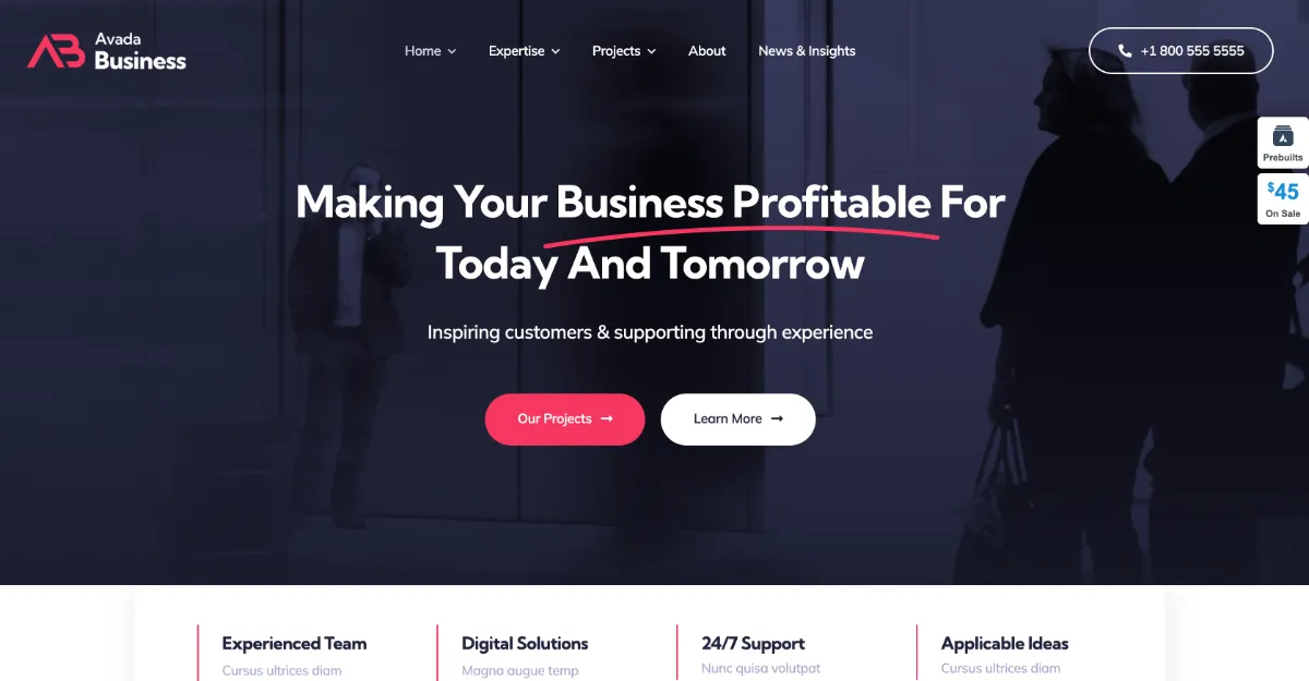 Avada Theme Business Website