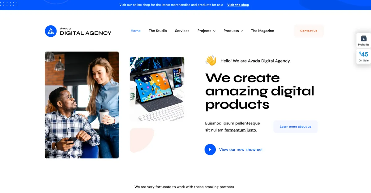 Avada Theme Digital Agency Website