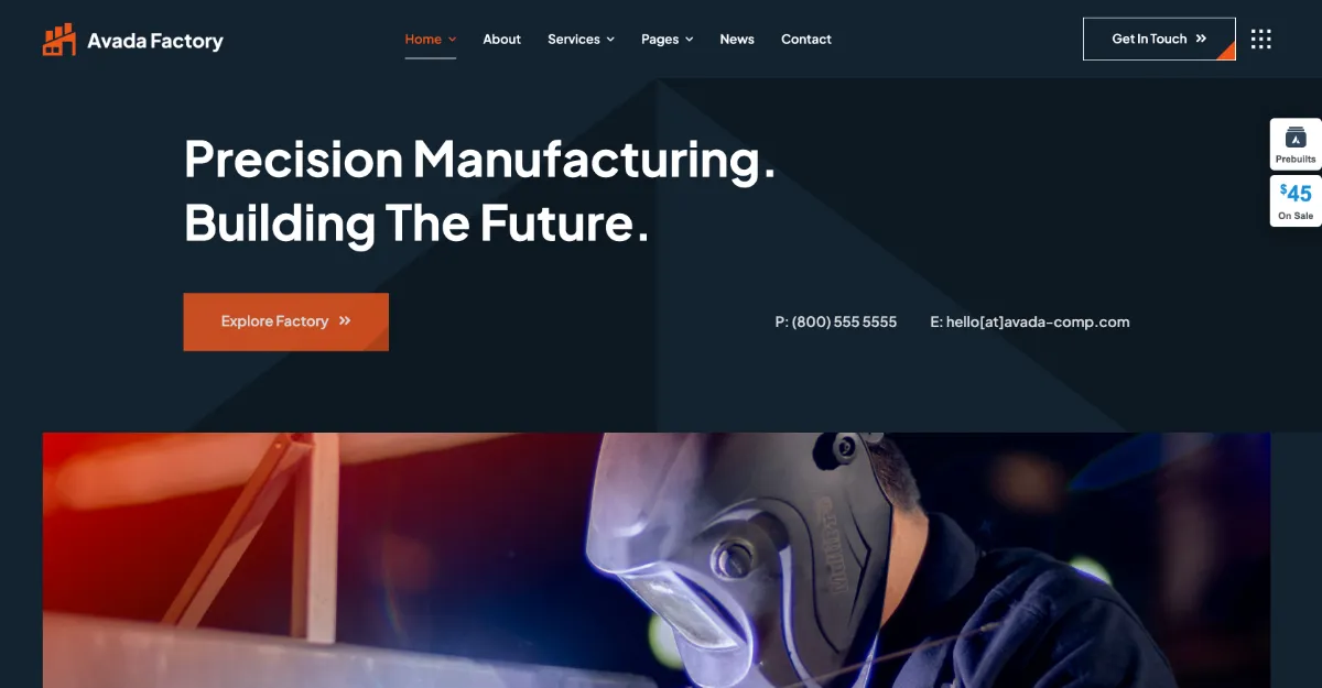 Avada Theme Factory Website