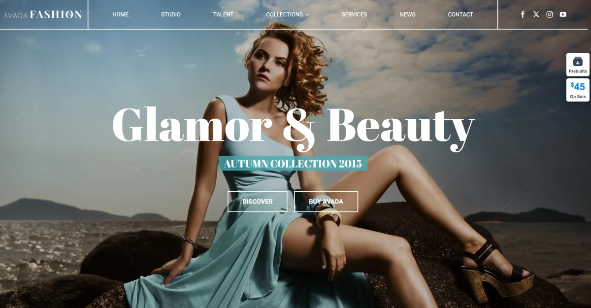 Avada Theme Fashion Website