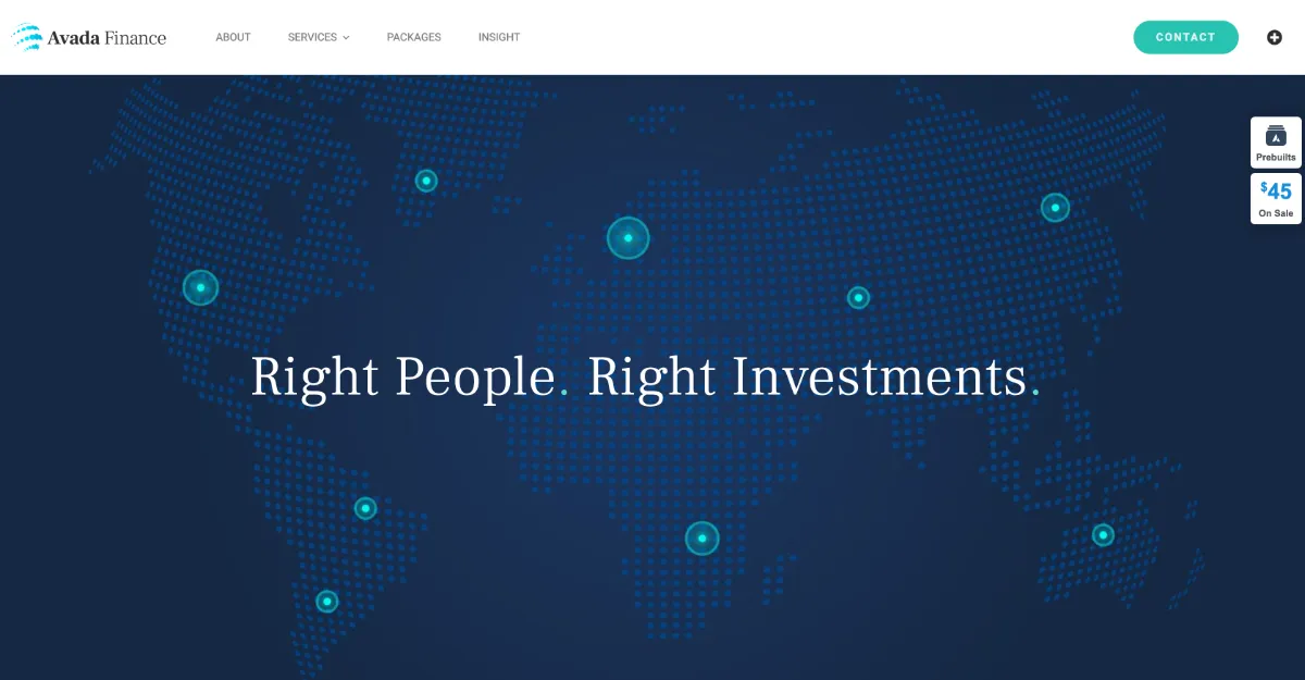 Avada Theme Finance Website