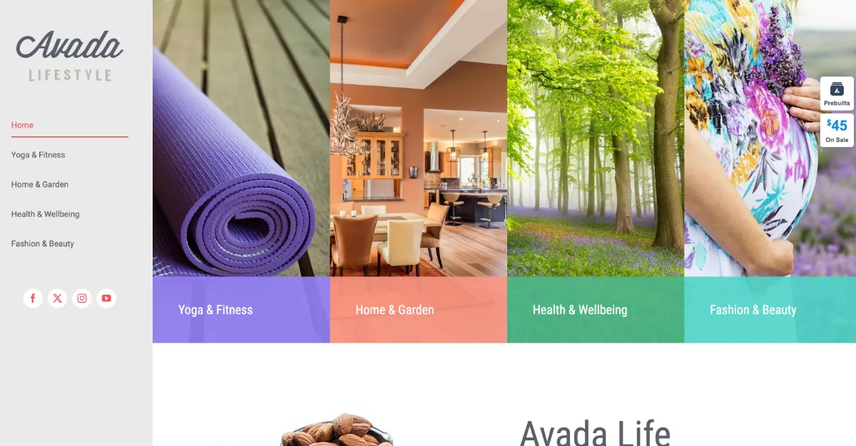 Avada Theme Lifestyle Website