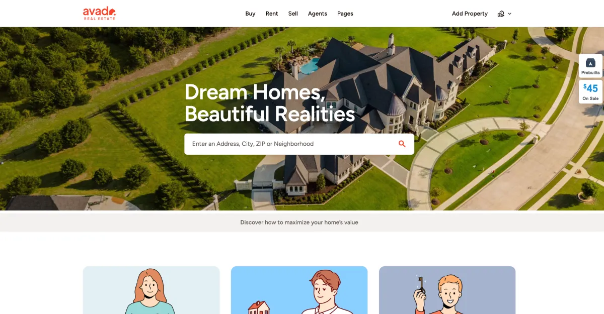 Avada Theme Real Estate Website