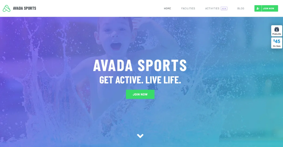 Avada Theme Sports Website