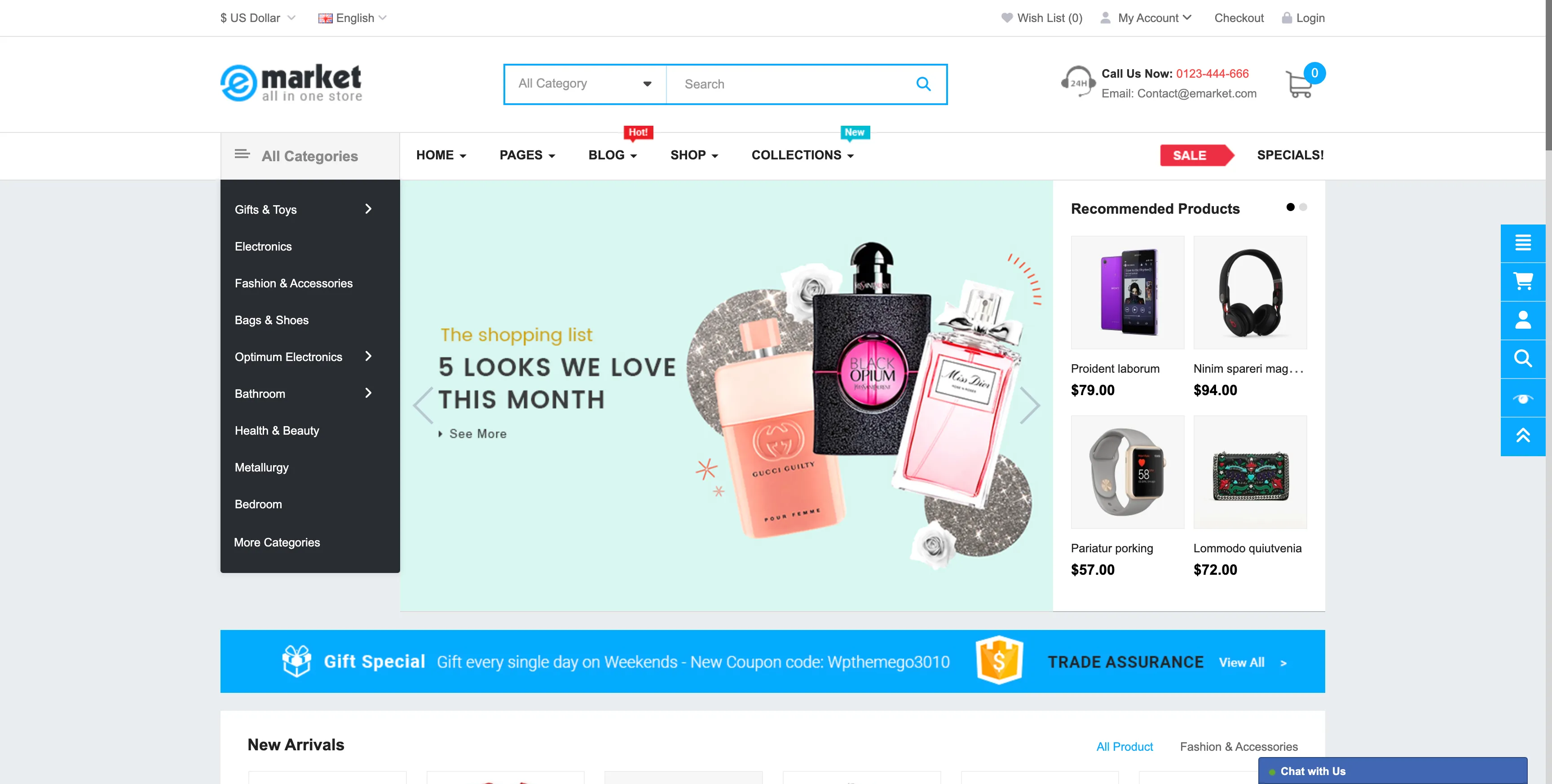 emarket Opencart Theme Home Layout 27