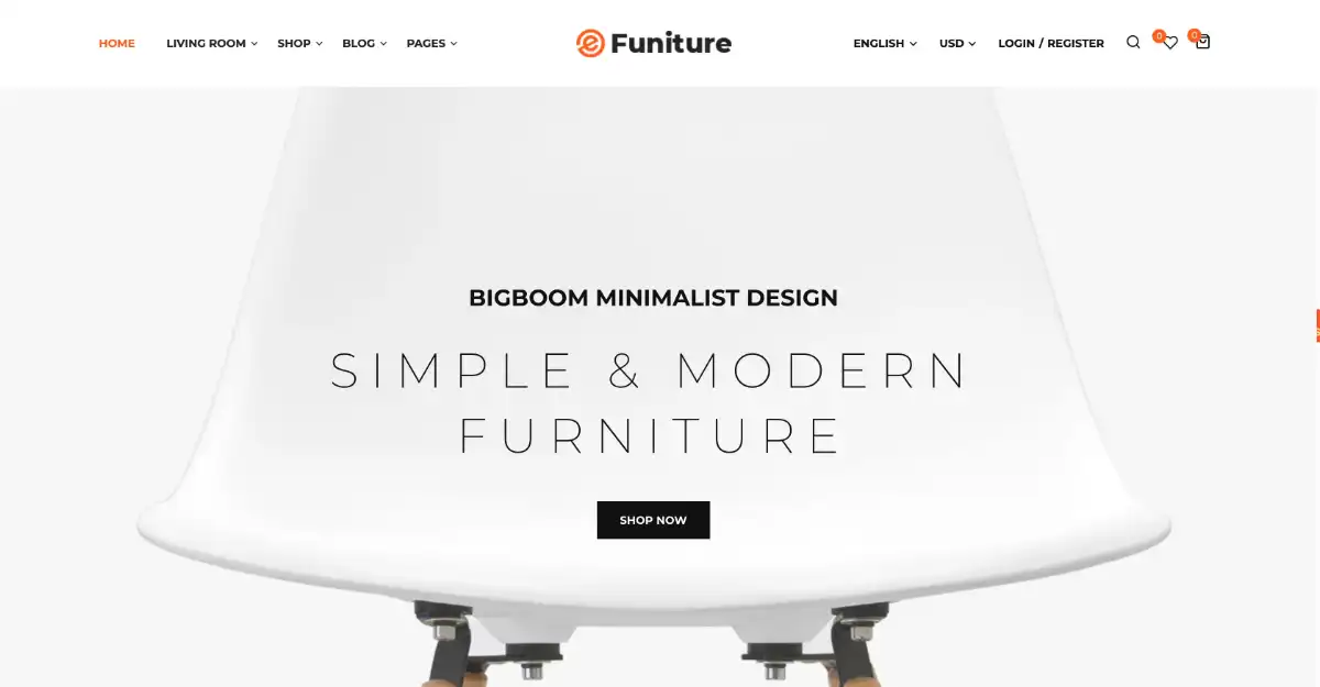 eMarket Woocommerce Theme Furniture Store View Demo 1