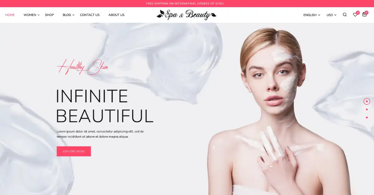 eMarket Woocommerce Theme Spa & Beauty View Demo