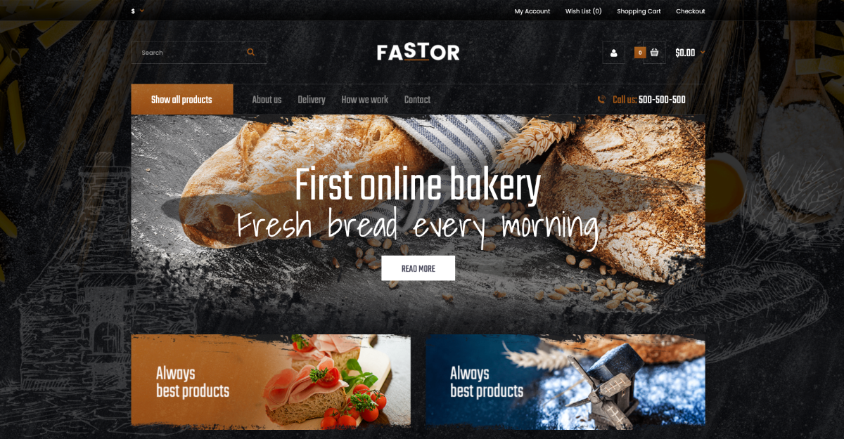 Fastor Theme Bakery