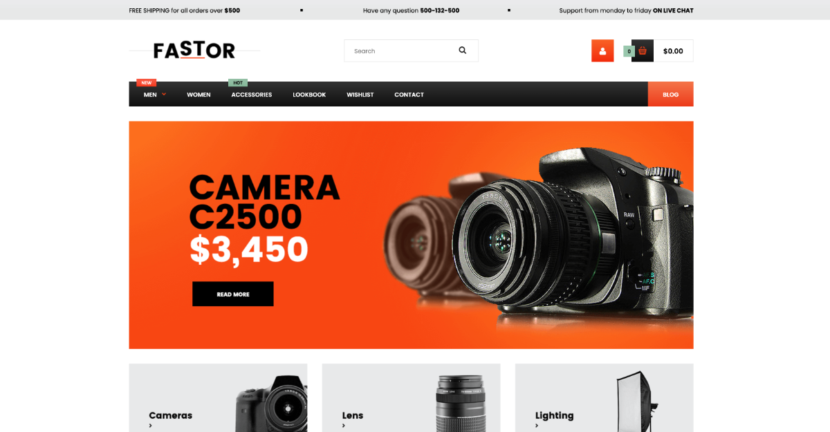 Fastor Theme Cameras