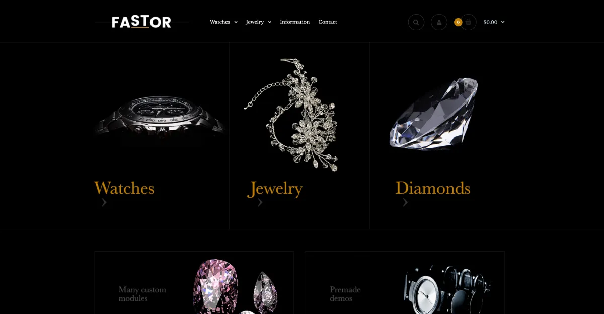 Fastor Theme Jewelry black