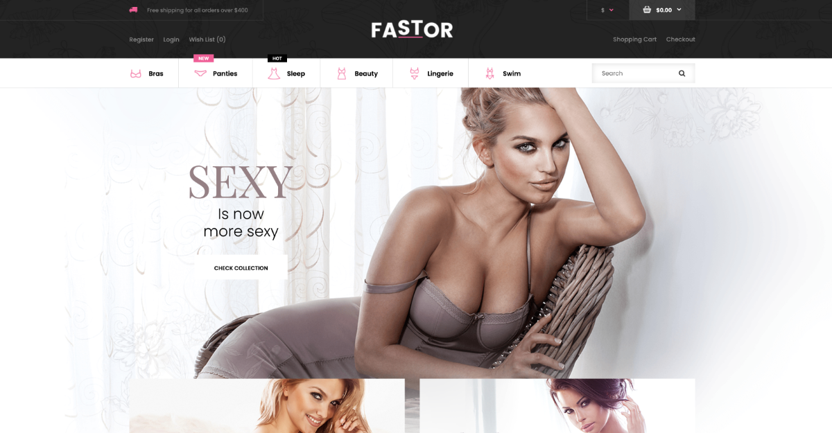 Fastor Theme Lingerie