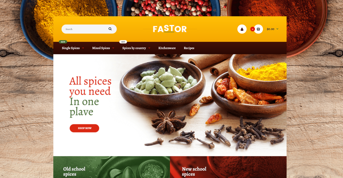 Fastor Theme Spices