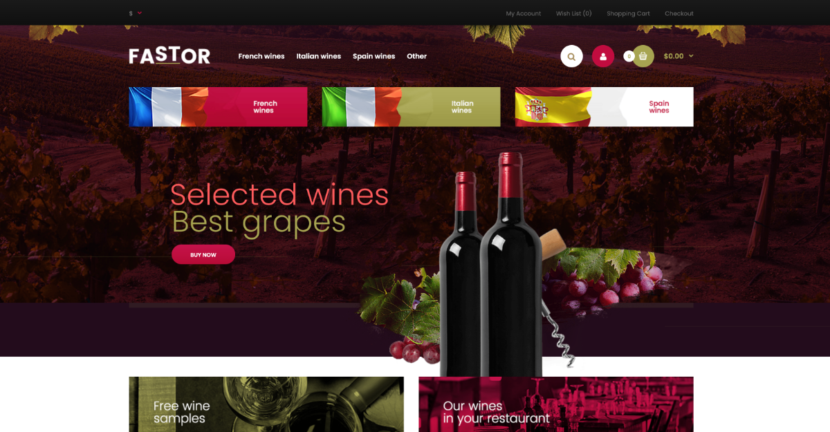 Fastor Theme Wine