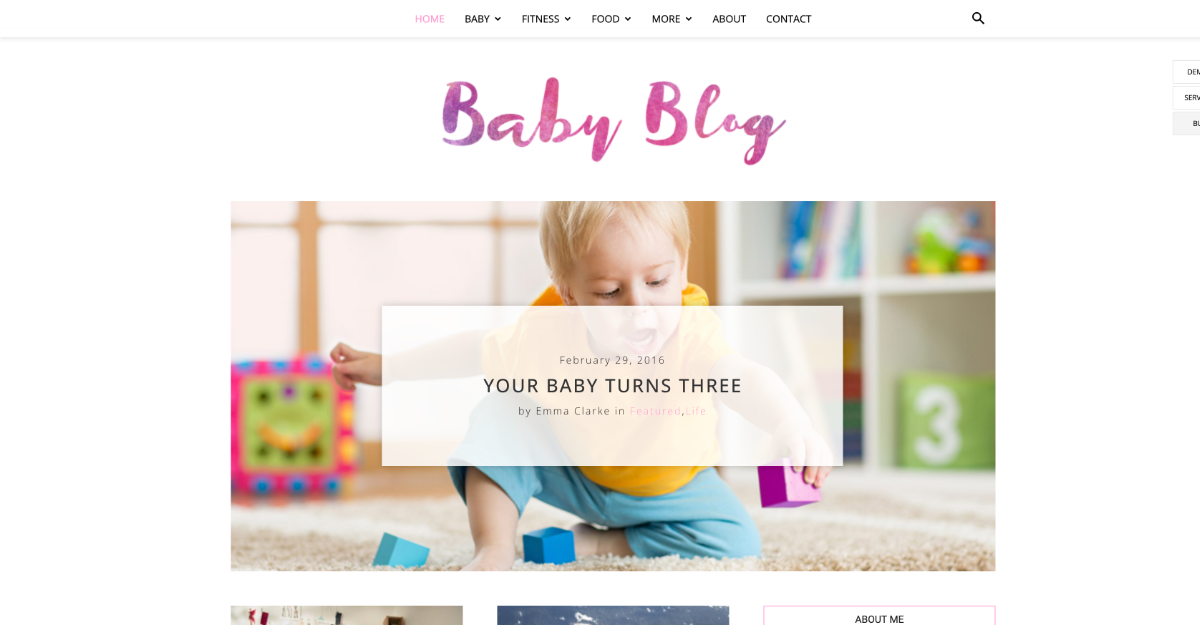 Newspaper Theme Baby Blog