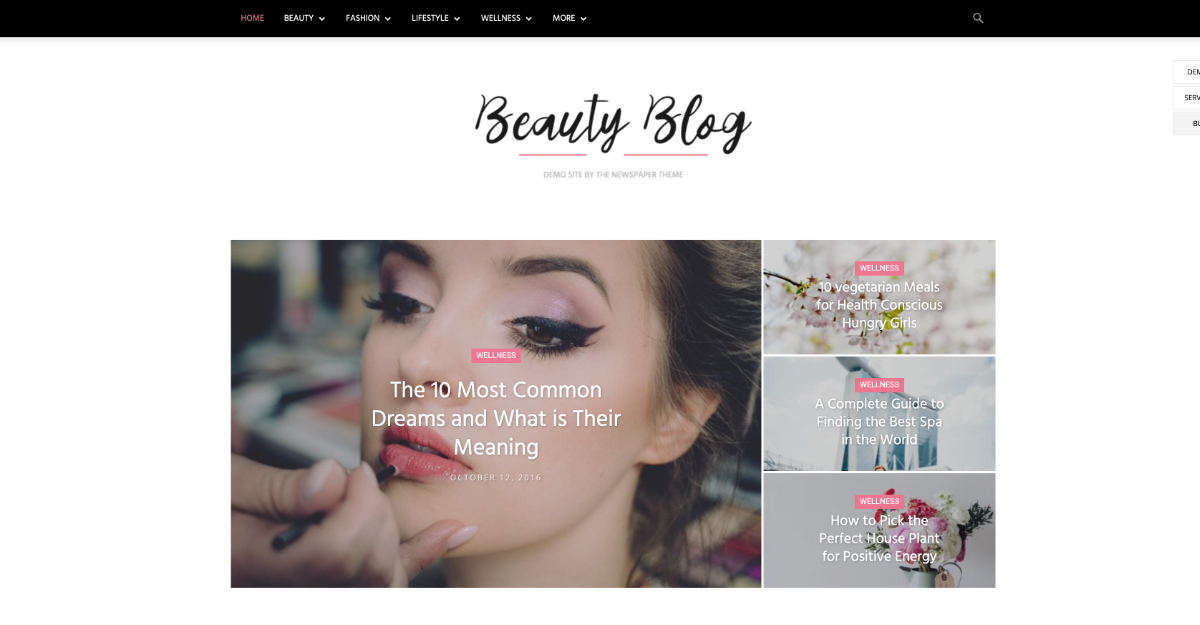 Newspaper Theme Beauty Blog