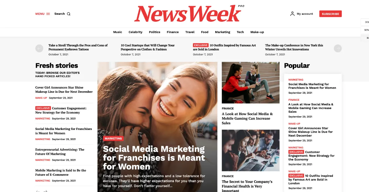 Newspaper Theme Newsweek Pro