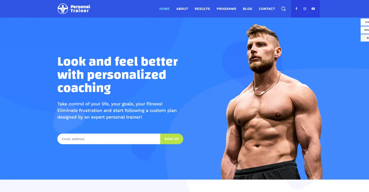 Newspaper Theme Personal Trainer