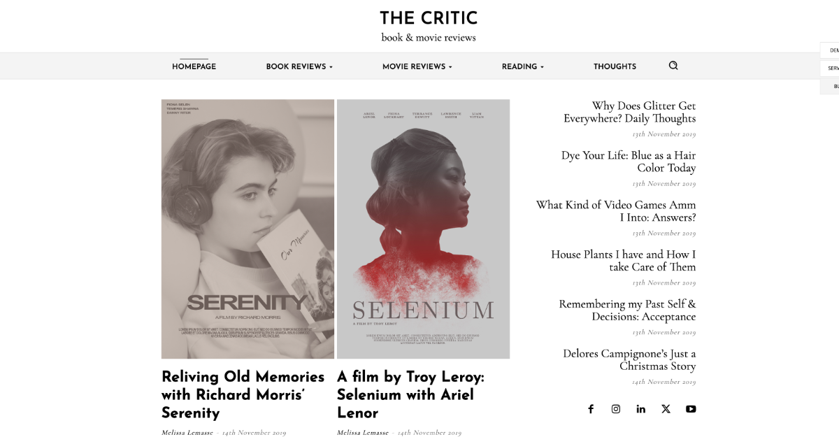 Newspaper Theme The Critic