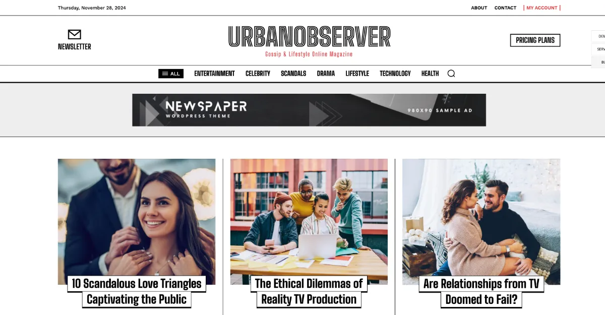 Newspaper Theme Urban Observer