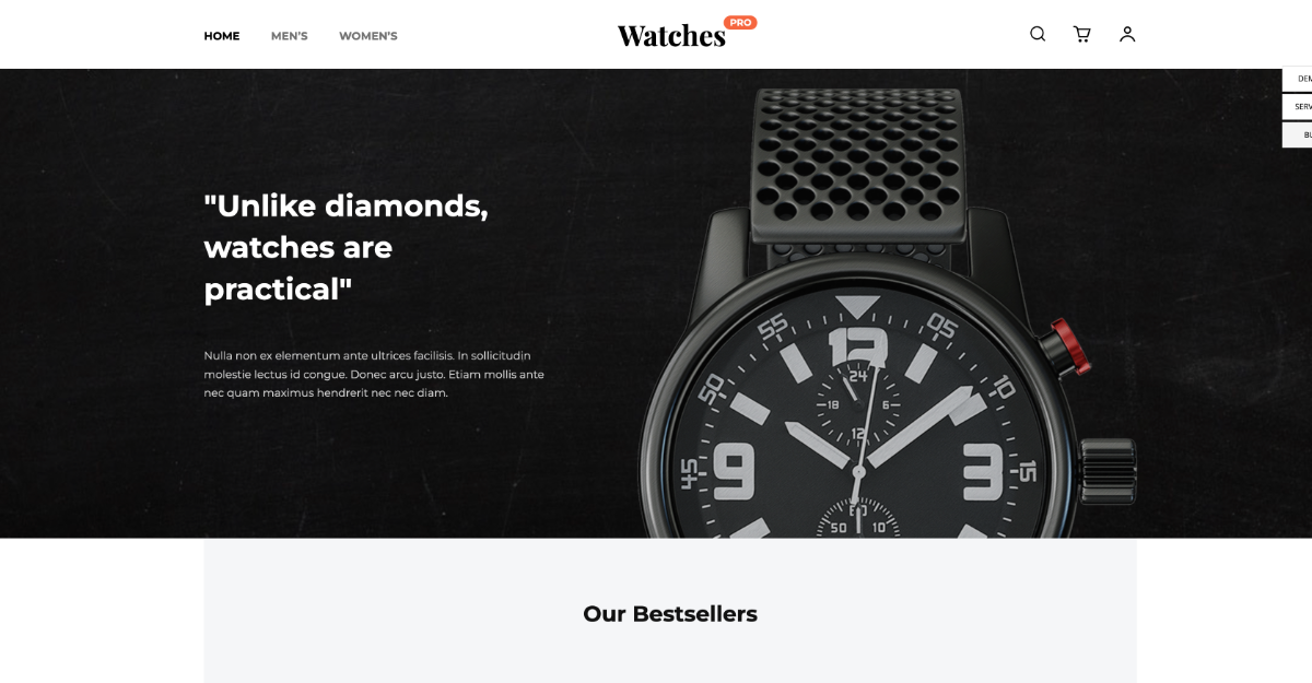 Newspaper Theme Watches Shop