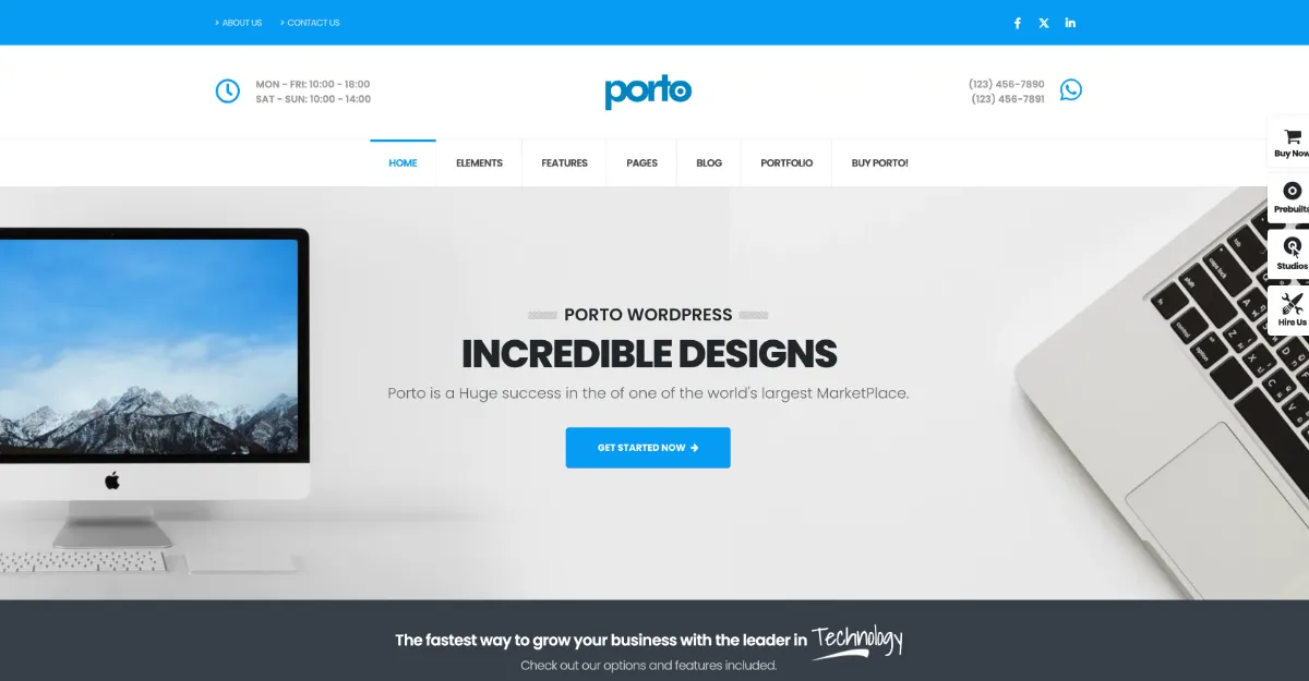 Porto Theme Home CORPORATE 2