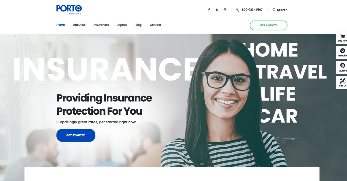 Porto Theme Insurance