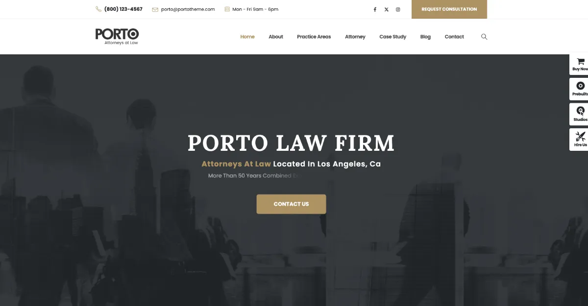 Porto Theme Law Firm