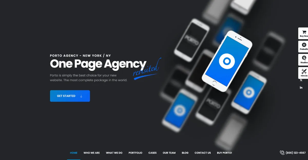 Porto Theme One Page Agency